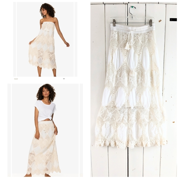 Helen Jon Dresses & Skirts - 🌴Helen Jon Boho Crochet Maxi Skirt/Bandeau Dress sz S